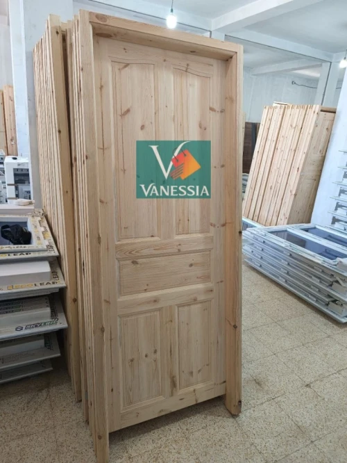 Porte Chambre Avec Cadre 12 Bois Rouge