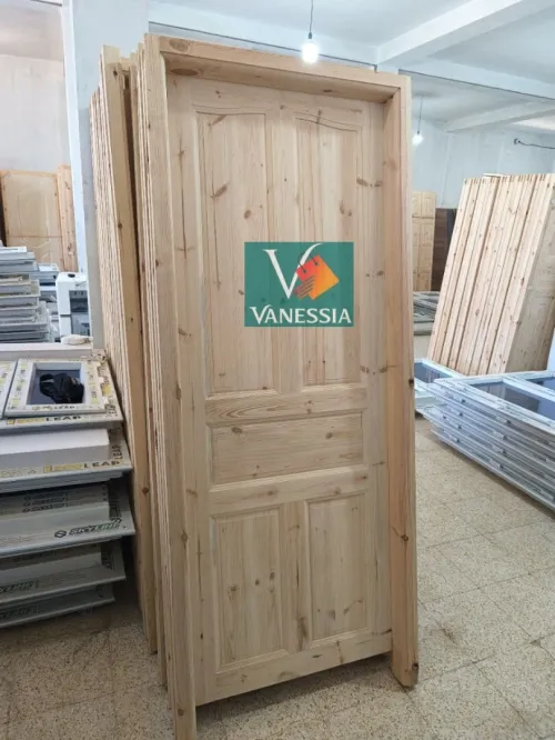 Porte Chambre Avec Cadre 12 Bois Rouge
