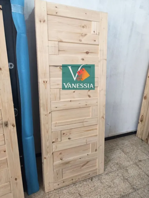 Porte Chambre Avec Cadre 12 Bois Rouge