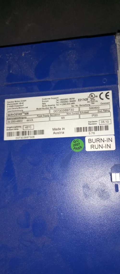 Servo drive SERVOSTAR 606