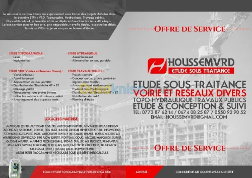 ETUDE SOUS TRAITANCE VRD