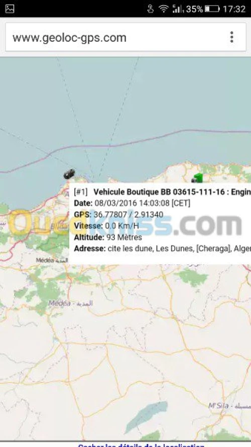 Géolocalisation, GPS.GSM