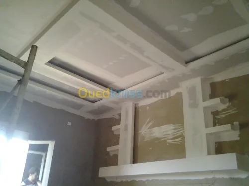 montage de faux plafon placo platre 