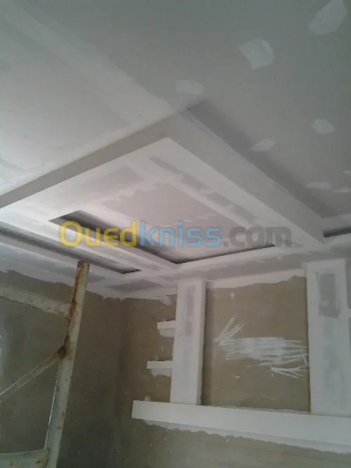 montage de faux plafon placo platre 