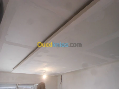 montage de faux plafon placo platre 