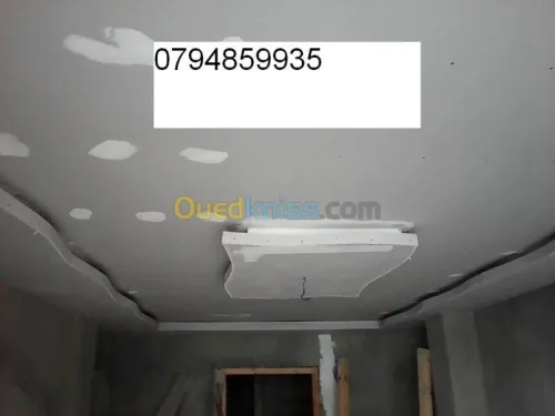 montage de faux plafon placo platre 