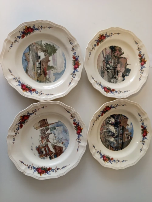 Assiettes en porcelaine vintage France