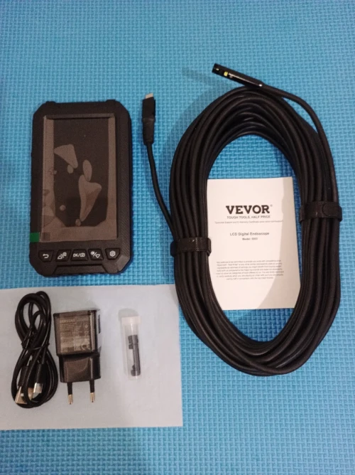 VEVOR Caméra Endoscopique industriel FHD Triple Objectif Écran IPS 5" avec Câble 15 m 