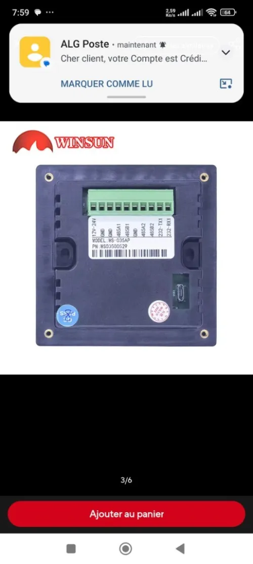  PLC SEEKU WS3U14MRT COMPATIBLE FX3U NEUF et ÉCRAN TACTILE INDUSTRIEL SEEKU 3,5 24 V NEUF 