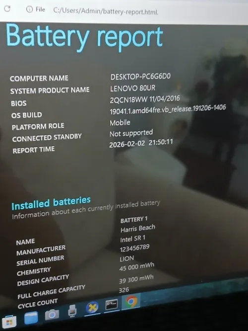 Lenovo Tactile 360 Intel Celeron N3060 7eme Generation RAM 4GB SSD 192GB