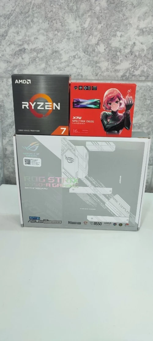PACK COMPLETE PC GAMER  RYZEN7 5800X B550 ROG STRIX 32 GB RAM XPG 3600 HZ