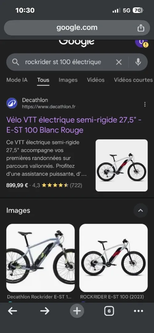 rockrider st 100 électrique