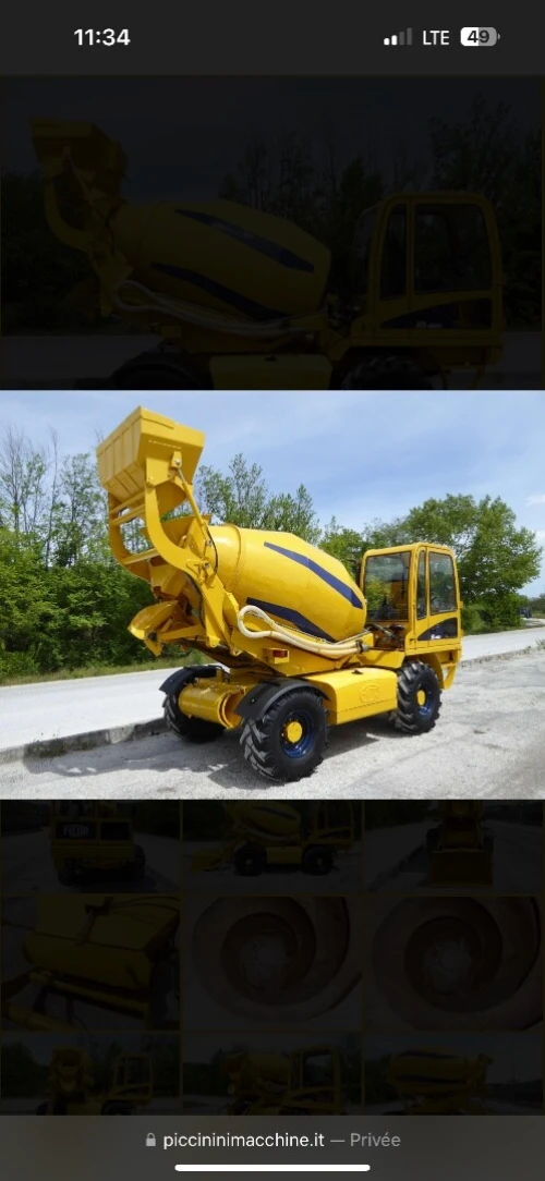 Location auto bétonnière 4m3