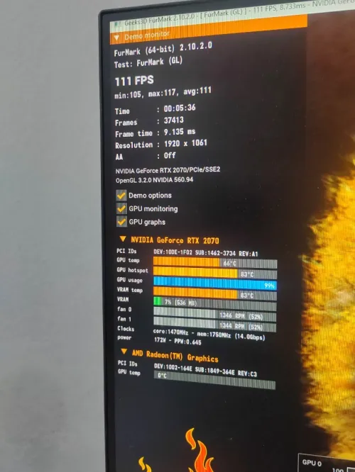MSI  RTX 2070 ARMOR 8G