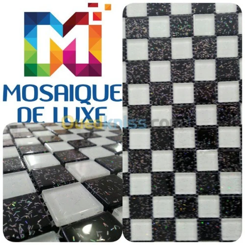 Mosaïque Muchti Noir et Blanc/Réf:C305