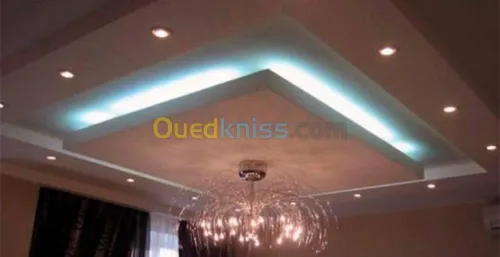 faux plafond avec décoration et pvc 