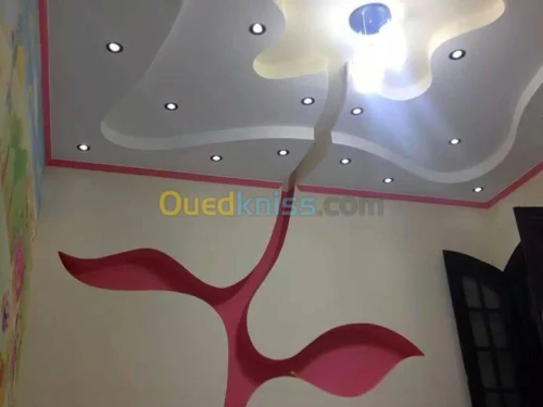 faux plafond avec décoration et pvc 