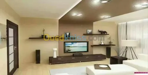 faux plafond avec décoration et pvc 