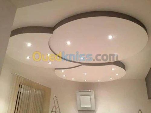 faux plafond avec décoration et pvc 