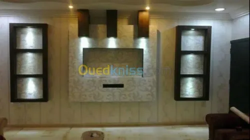 faux plafond avec décoration et pvc 