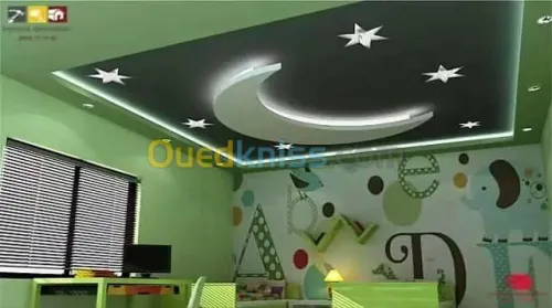 faux plafond avec décoration et pvc 