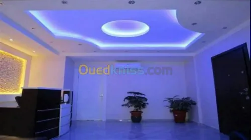 faux plafond avec décoration et pvc 