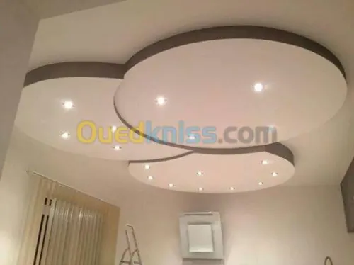 faux plafond avec décoration et pvc 