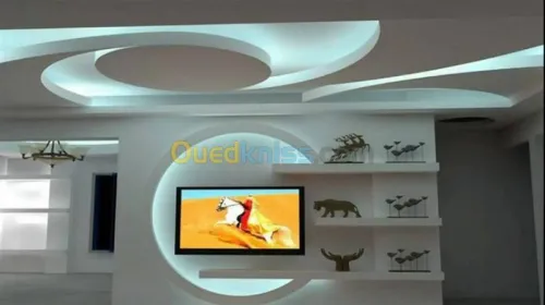 faux plafond avec décoration et pvc 