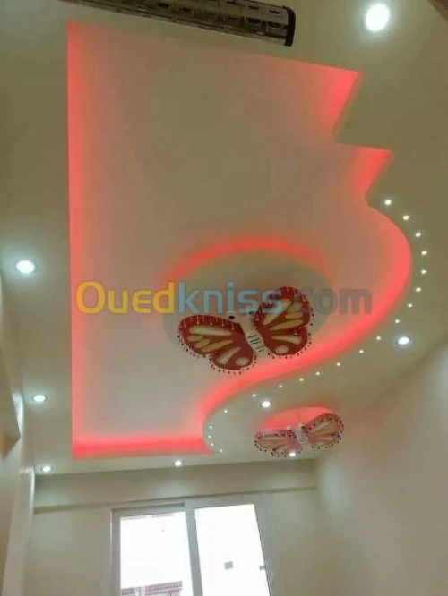 faux plafond avec décoration et pvc 