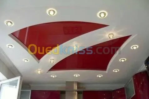 faux plafond avec décoration et pvc 