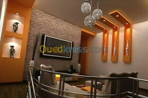 faux plafond avec décoration et pvc 