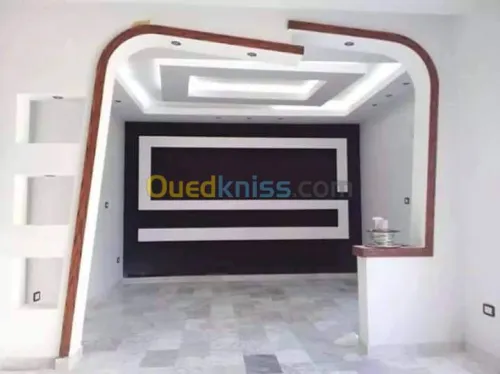 faux plafond avec décoration et pvc 
