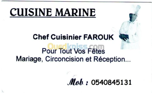 Cuisinier pour fêtes
