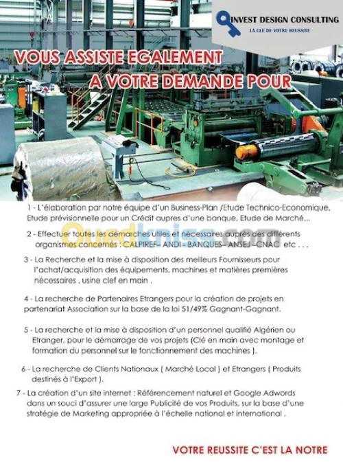 représentant INVEST DESIGN FRANCE ALGERIE