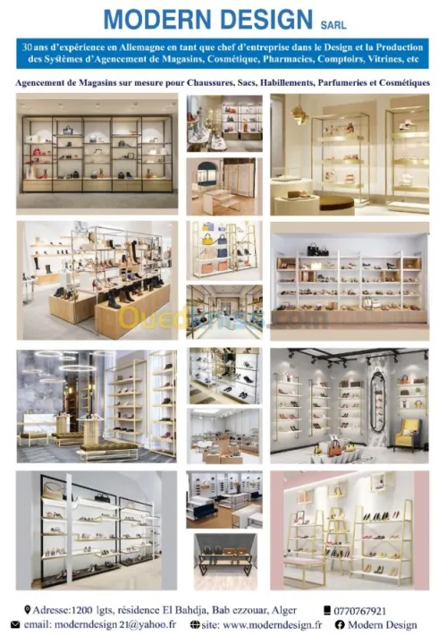  Mobiliers magasins ,comptoir en verre
