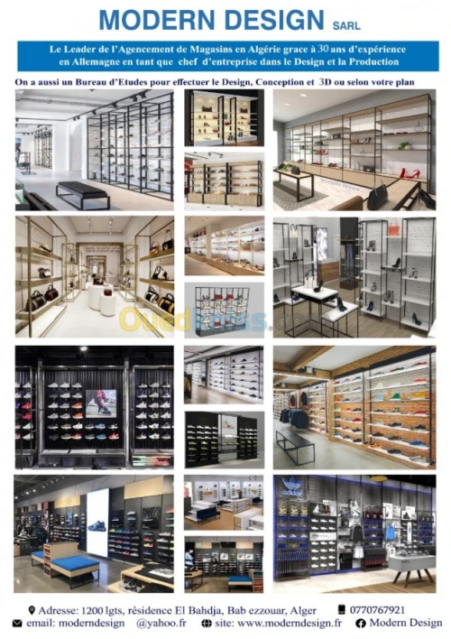  Mobiliers magasins ,comptoir en verre