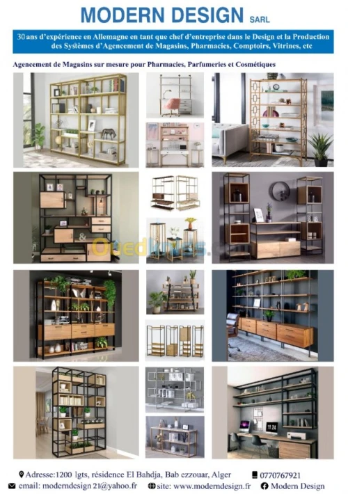  Mobiliers magasins ,comptoir en verre