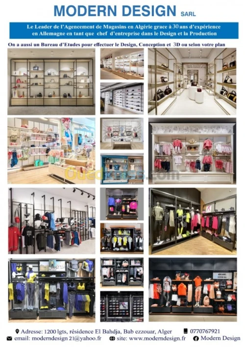  Mobiliers magasins ,comptoir en verre
