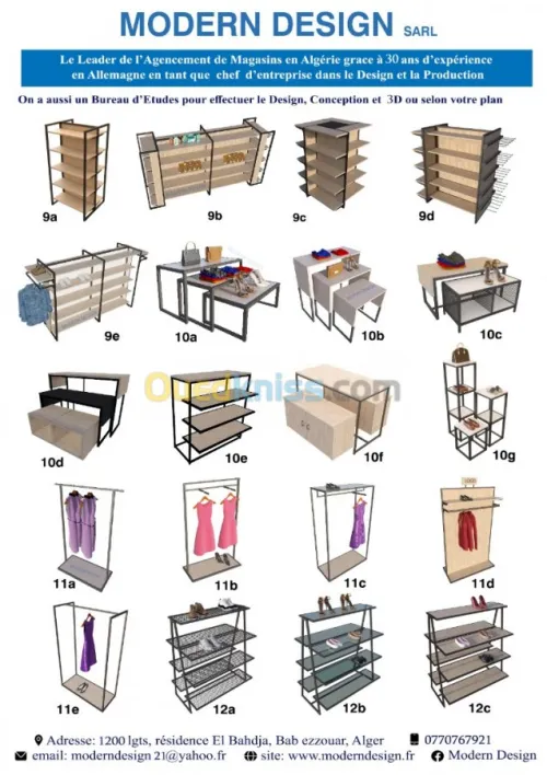  Mobiliers magasins ,comptoir en verre
