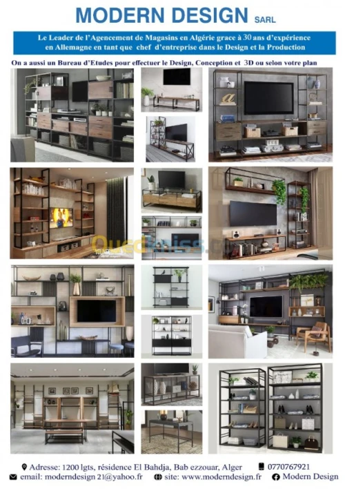  Mobiliers magasins ,comptoir en verre