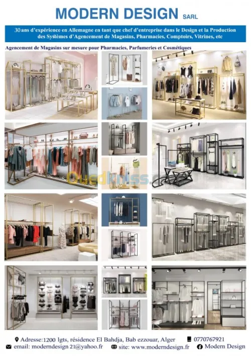  Mobiliers magasins ,comptoir en verre