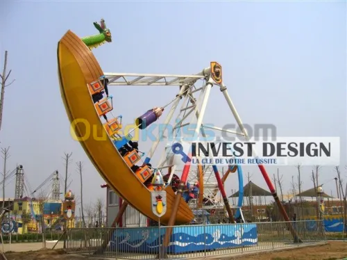 conception et importation matériel pour parc d'attraction et Aqua parc en Algérie 