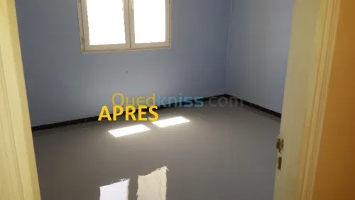 revetement de sol en résine epoxy.