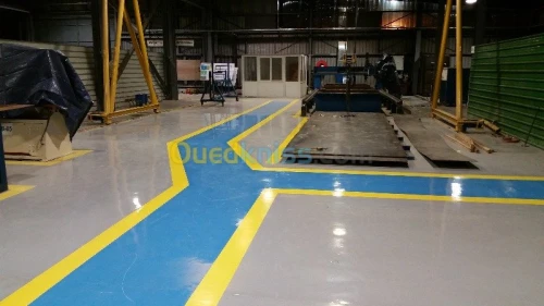 revetement de sol en résine epoxy.