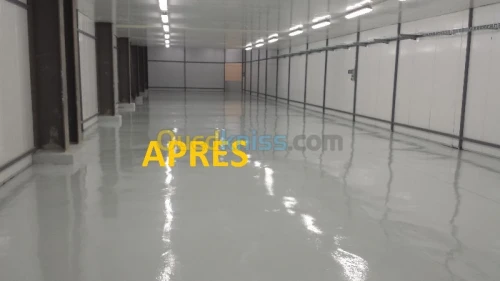 revetement de sol en résine epoxy.