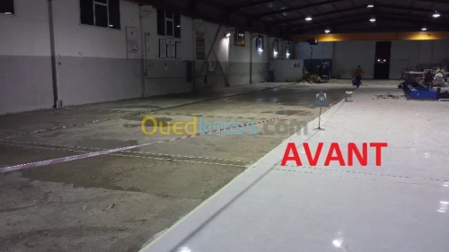 revetement de sol en résine epoxy.