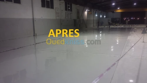 revetement de sol en résine epoxy.