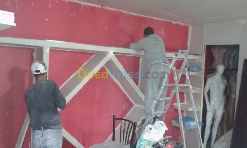 Pose de plafond et habillage murale 