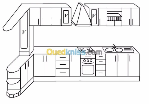 CONCEPTION SCHEMA CUISINES DRESSING 3D