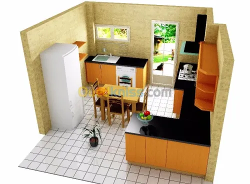 CONCEPTION SCHEMA CUISINES DRESSING 3D